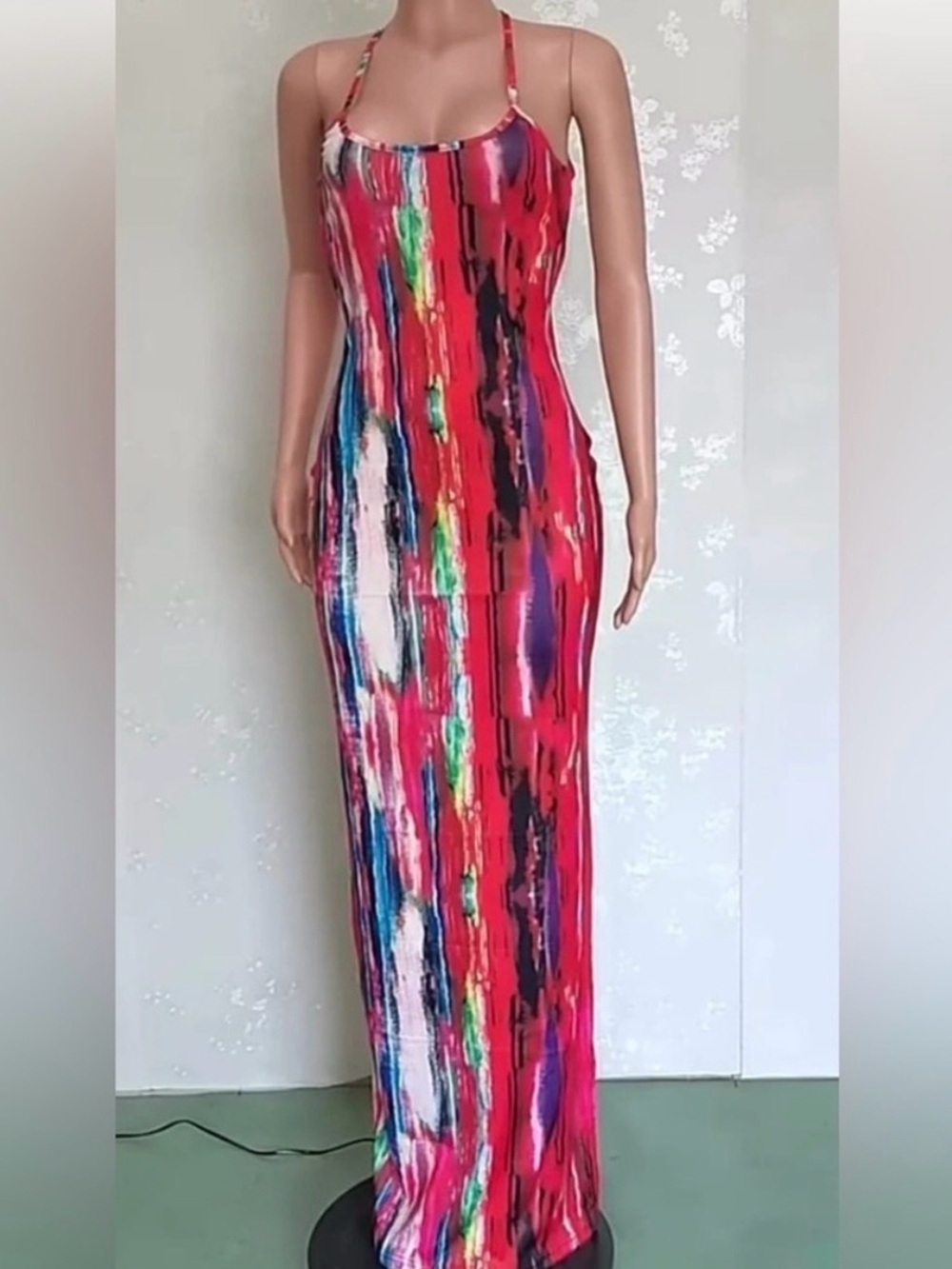 Maxi Dress Multicolor side slit